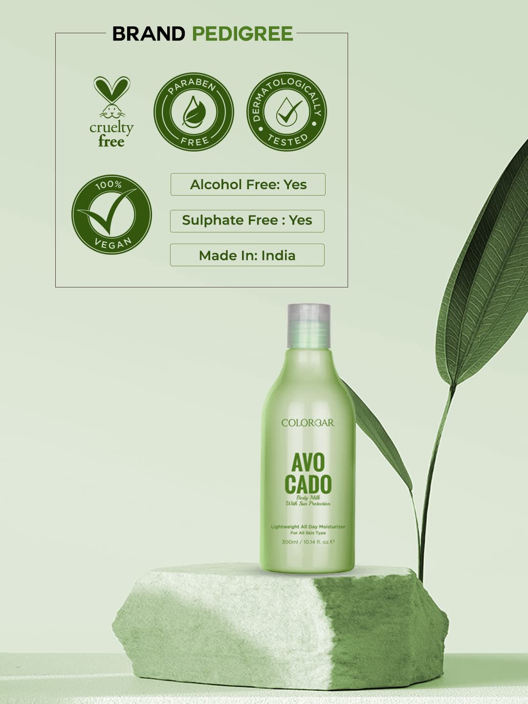 Colorbar Avocado Body Milk, 300 ml | Hydrate Skin | Lightweight Formula
