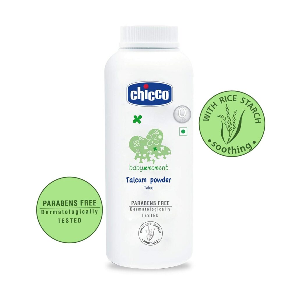 Chicco Baby Moments Talcum Powder, 0m+(150 g) Soothes and Moisturises Baby’s Skin
