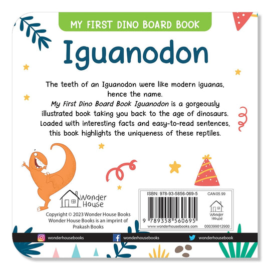 Iguanodon – My First Dino Board Book: Illustrated Dinosaur Picture Book for Kids | Board Book