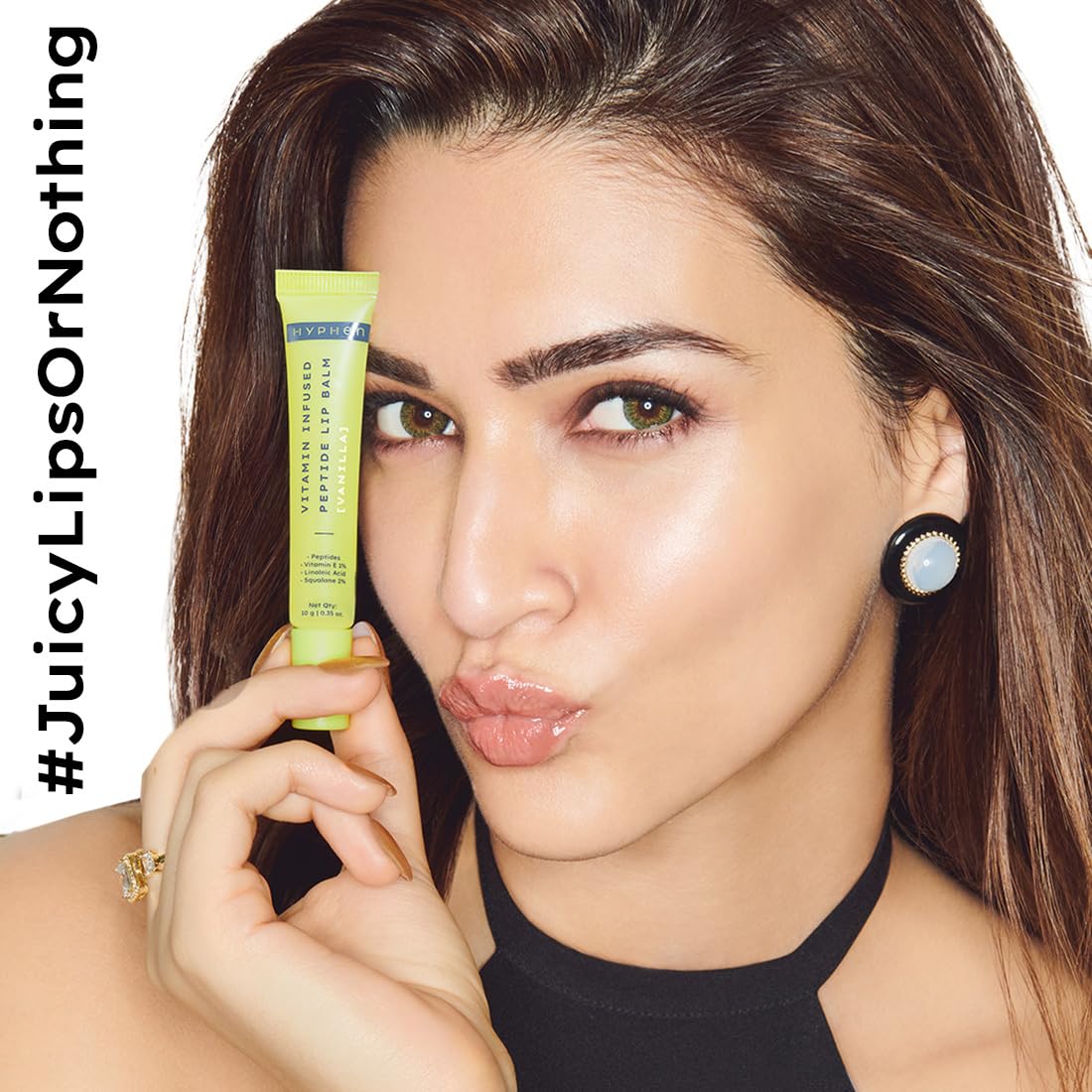 Hyphen Vitamin Infused Peptide Lip Balm - Vanilla For Dry & Chapped Lips, Hydrates & Moisturizes (10 g)