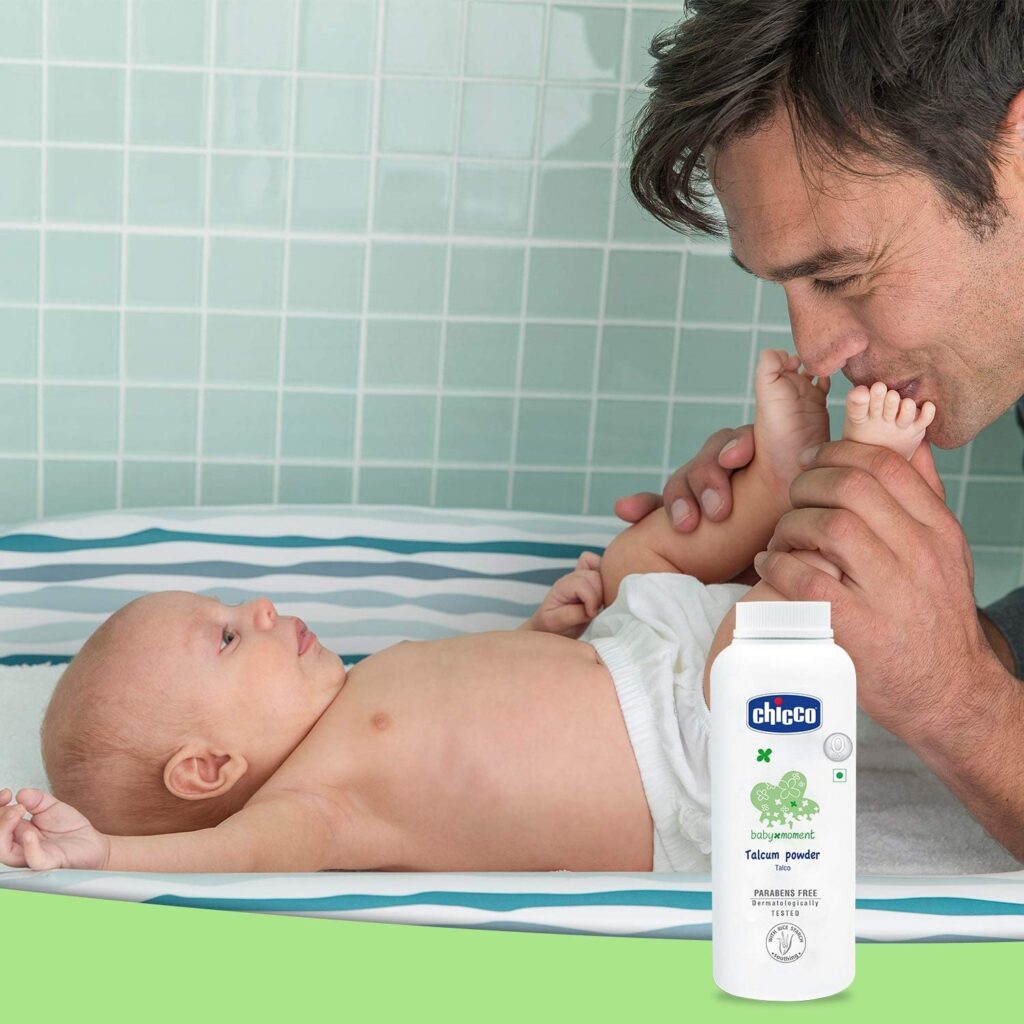 Chicco Baby Moments Talcum Powder, 0m+(150 g) Soothes and Moisturises Baby’s Skin