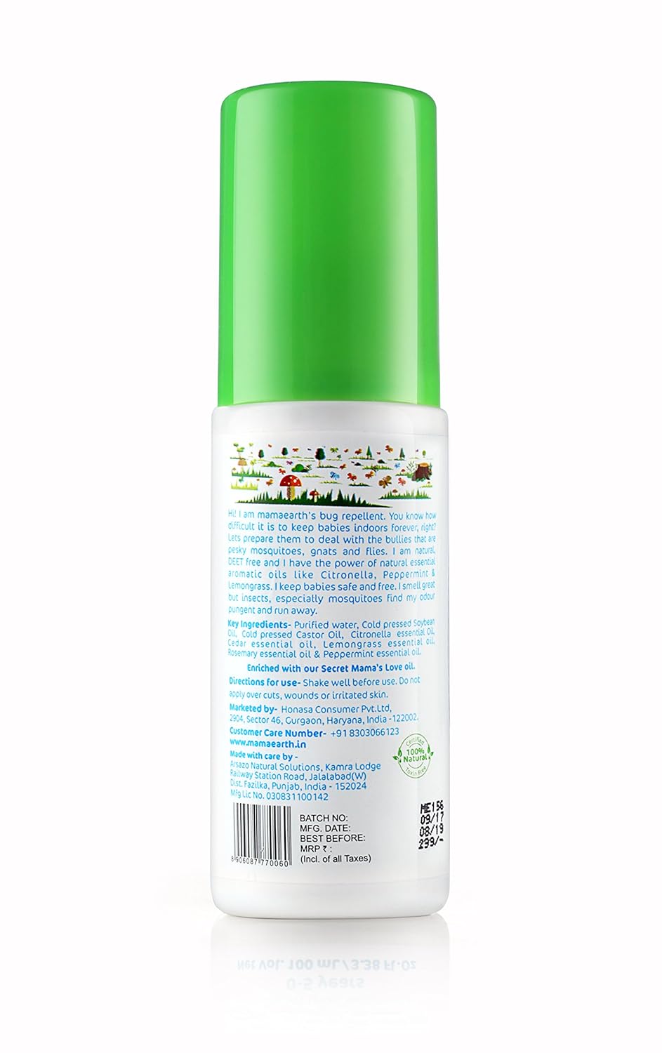 Mamaearth Natural Mosquito Repellent (3 Months Plus) 100ml