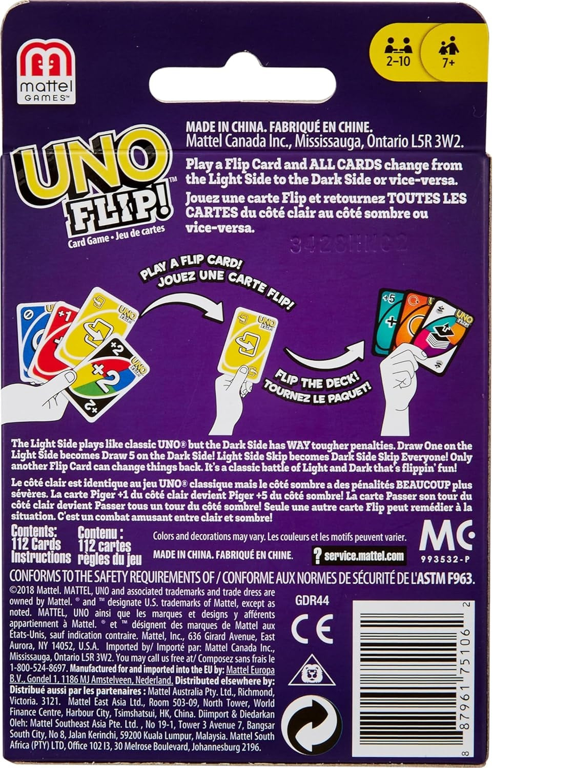 UNO Flip! Card Game – Double-Sided Cards with Dark Mode | Fun Family & Party Game (Ages 7+)