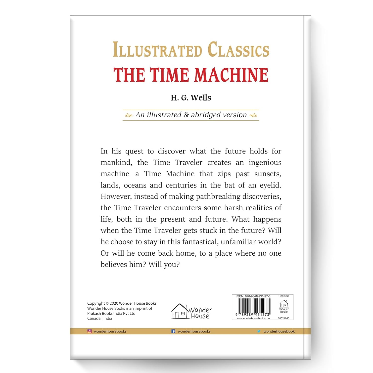 Time Machine: Illustrated Abridged Children Classics English Novel With Review Questions(Hardback)  Book