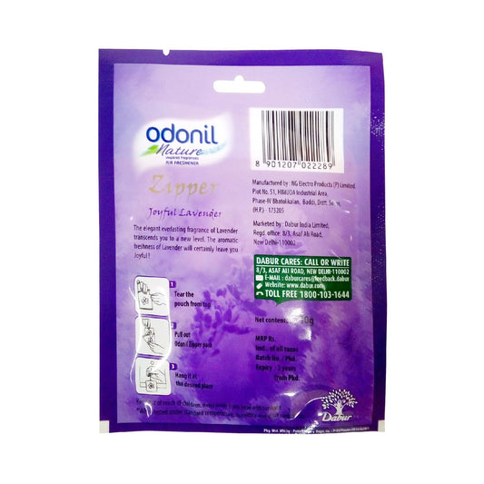 Odonil Nature Zipper Air Freshener - Joyful Lavender, 10g Pack