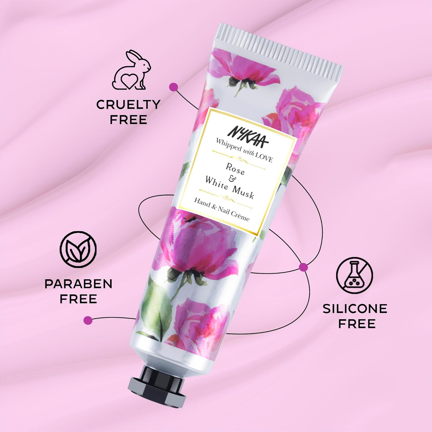 Nykaa Rose & White Musk Hand & Nail Crème 30ml