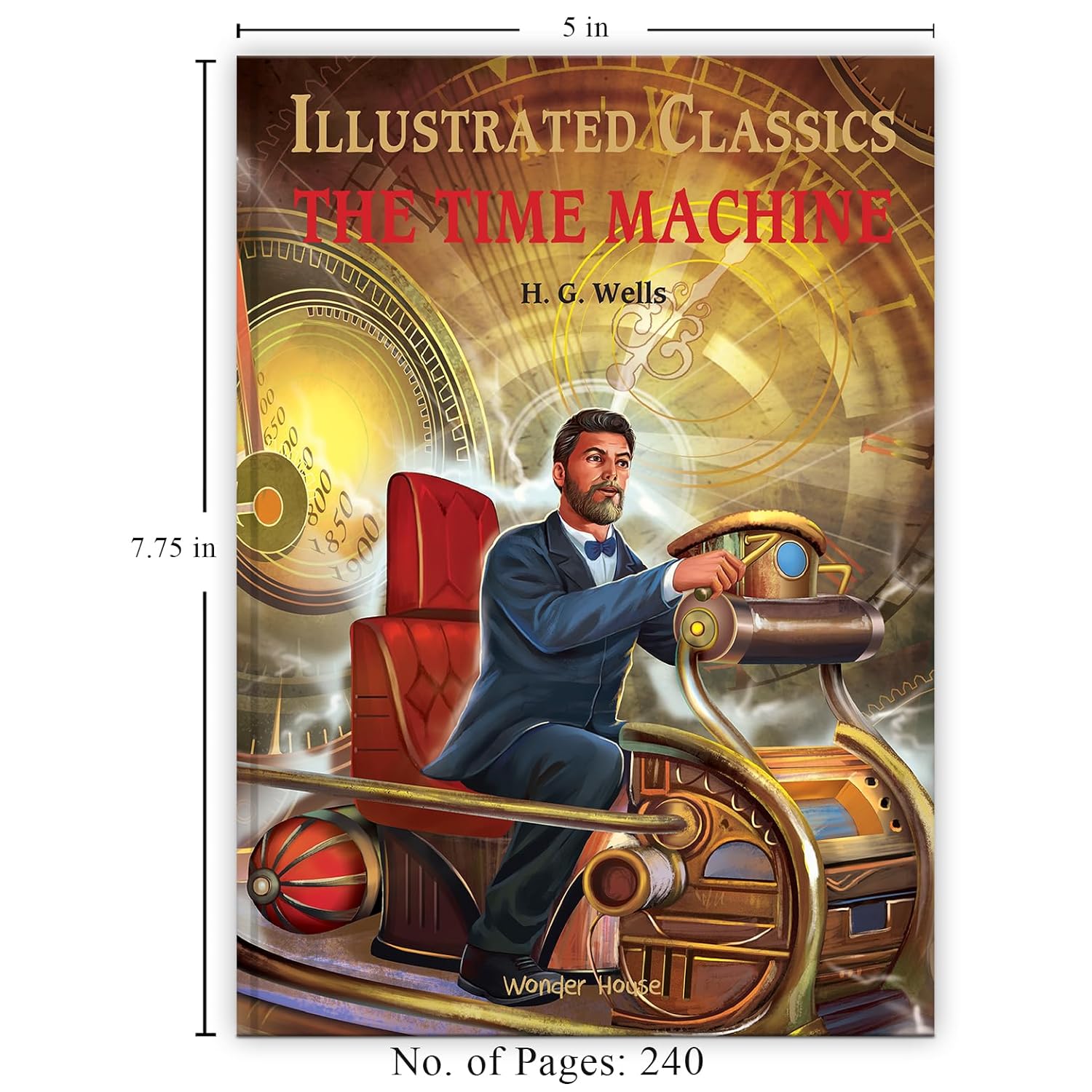 Time Machine: Illustrated Abridged Children Classics English Novel With Review Questions(Hardback)  Book