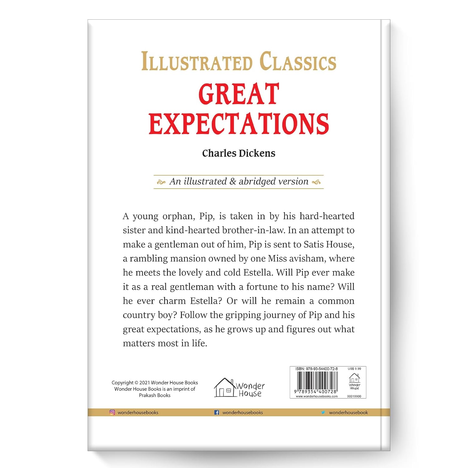 Great Expectations : Illustrated Abridged Children Classic English Novel with Review Questions Hardcover  Book