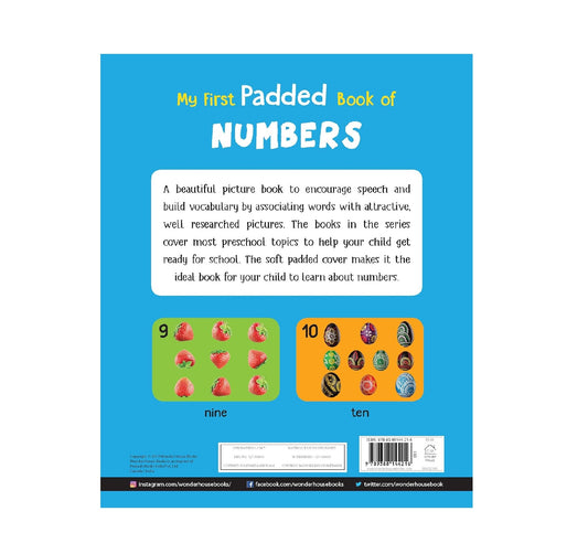 My First Padded Book of Numbers: Early Learning Board Book for Kids | Durable Padded Board Book | Hardcover