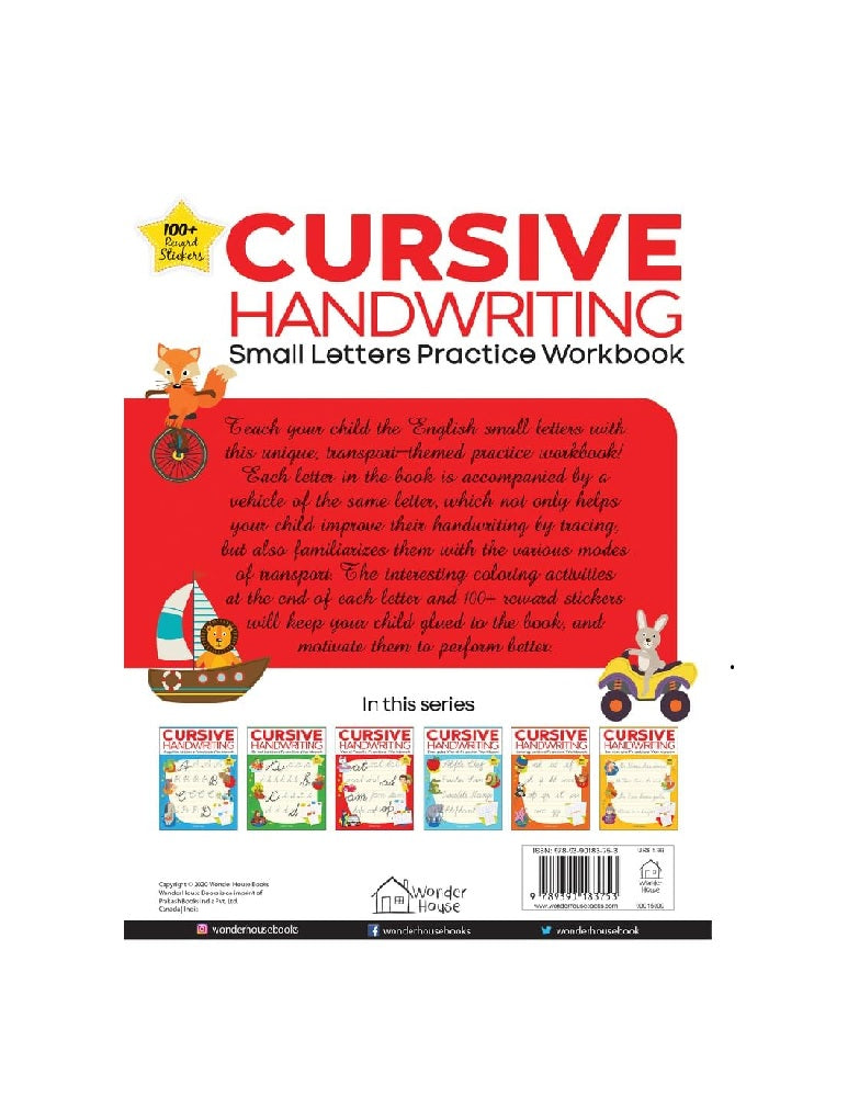 Cursive Handwriting – Small Letters: Practice Workbook for Children Develop Writing Fluency & Confidence |  Paperback