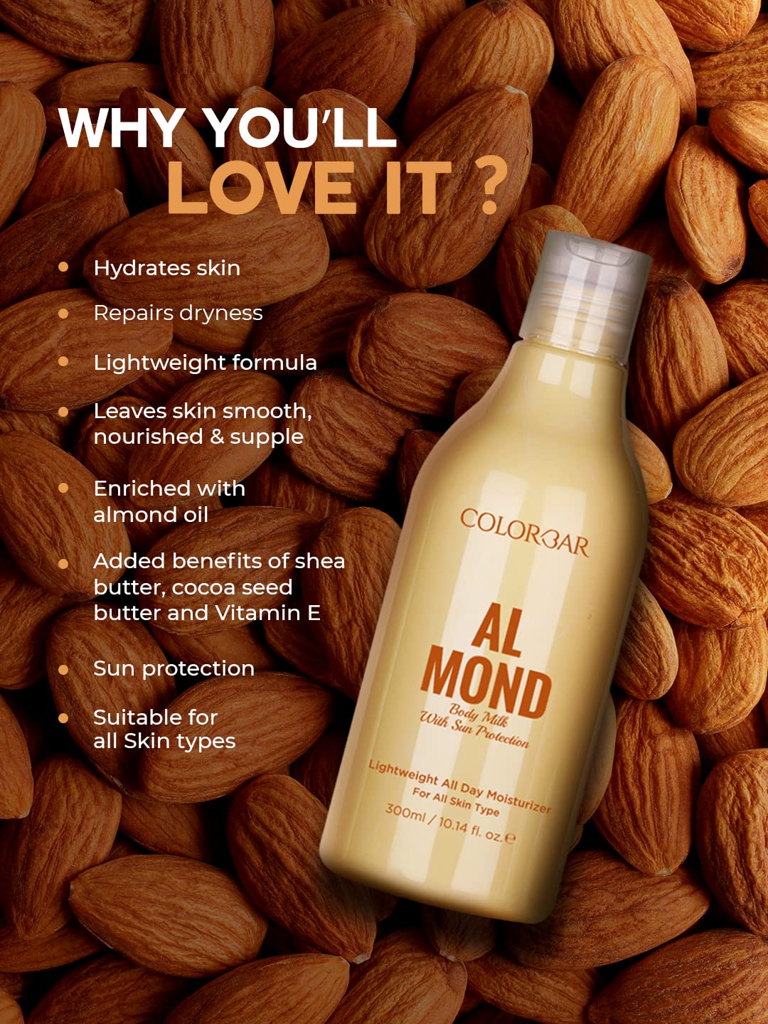 Colorbar Almond Body Milk, 300 ml
