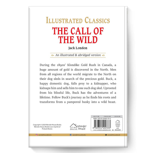 The Call of the Wild : Illustrated Abridged Children Classics English Novel with Review Questions Hardcover Book