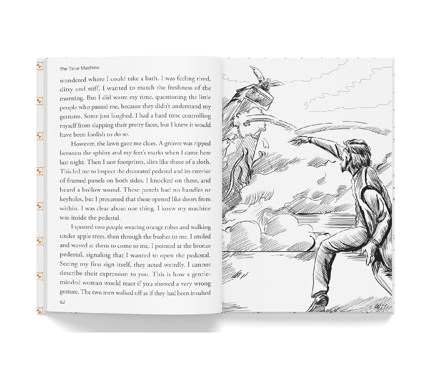 Time Machine: Illustrated Abridged Children Classics English Novel With Review Questions(Hardback)  Book