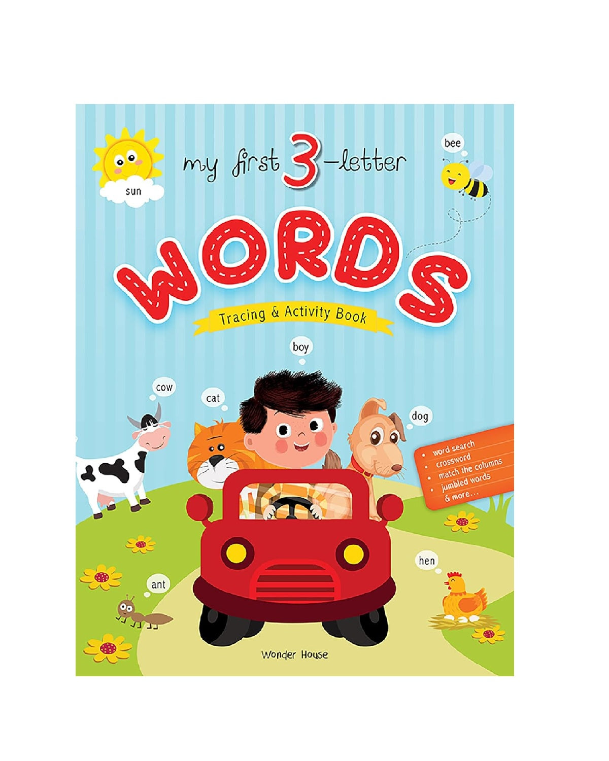 My First 3-Letter Words: Tracing and Activity Book for Kids | Paperback – Sticker Book