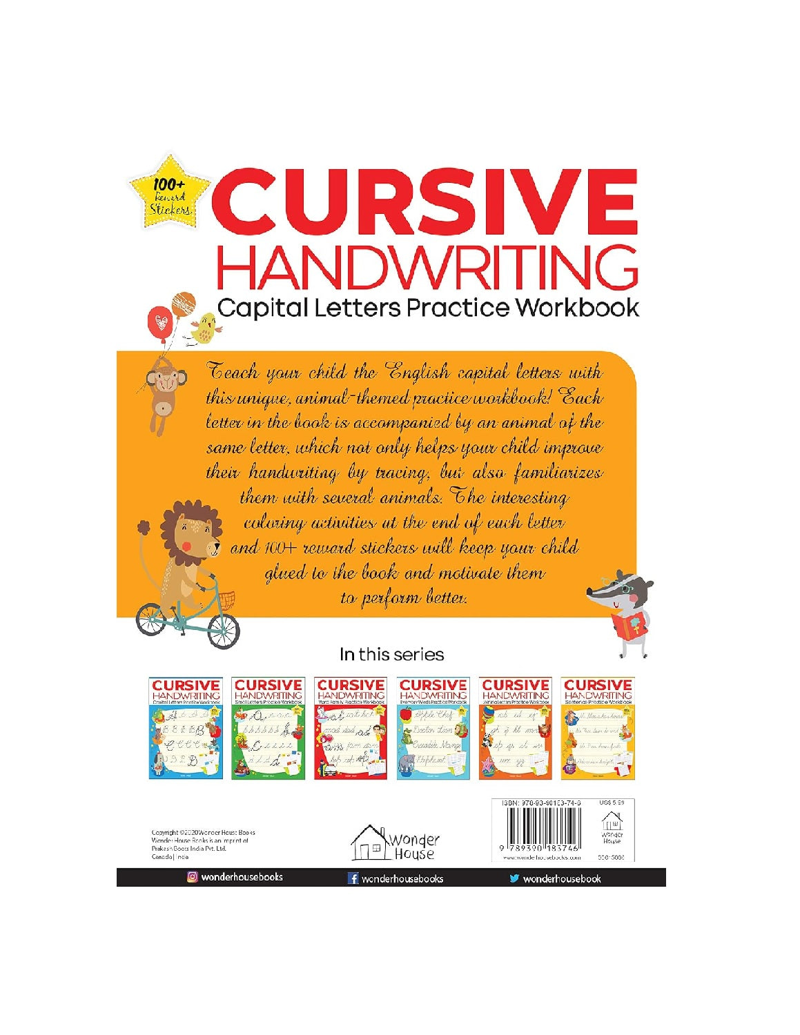 Cursive Handwriting Practice Workbook: Capital Letters | Level 1 | Ages 5–8 | Paperback
