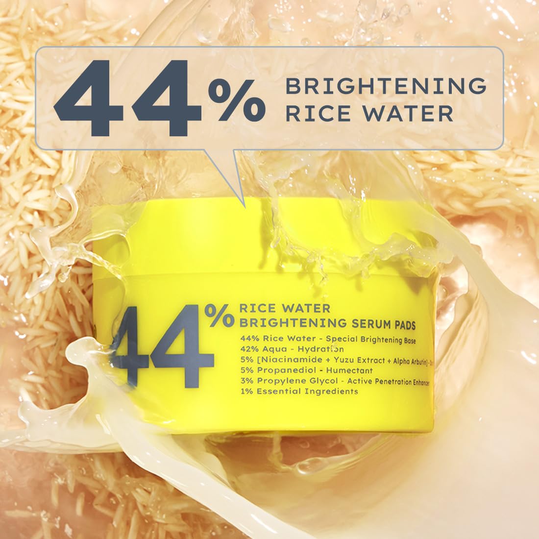 Hyphen 44% Rice Water Brightening Serum Pads (50pcs)