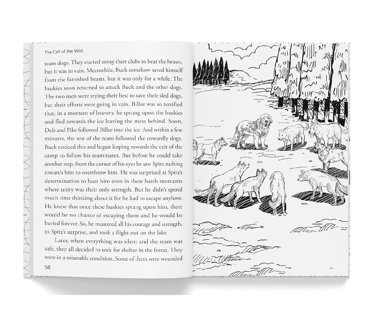 The Call of the Wild : Illustrated Abridged Children Classics English Novel with Review Questions Hardcover Book