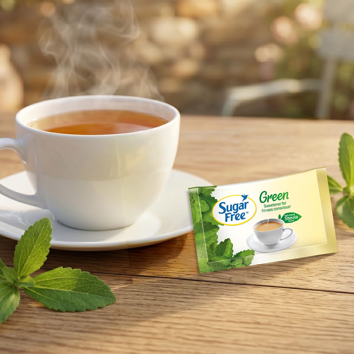 Sugar Free Green Stevia, 100 Sachet |100% Plant-based Natural Sweetener | 100% Natural Meethi Tulsi (Stevia) leaves| Sweet like Sugar but with zero calories