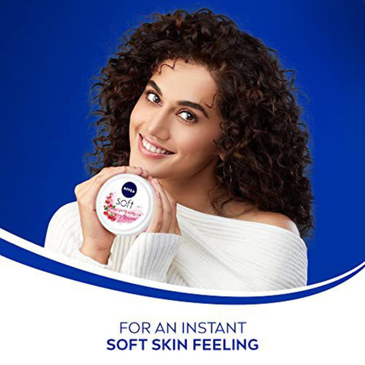 Nivea Soft Light Moisturizer Cream Berry Blossom - 100 ml