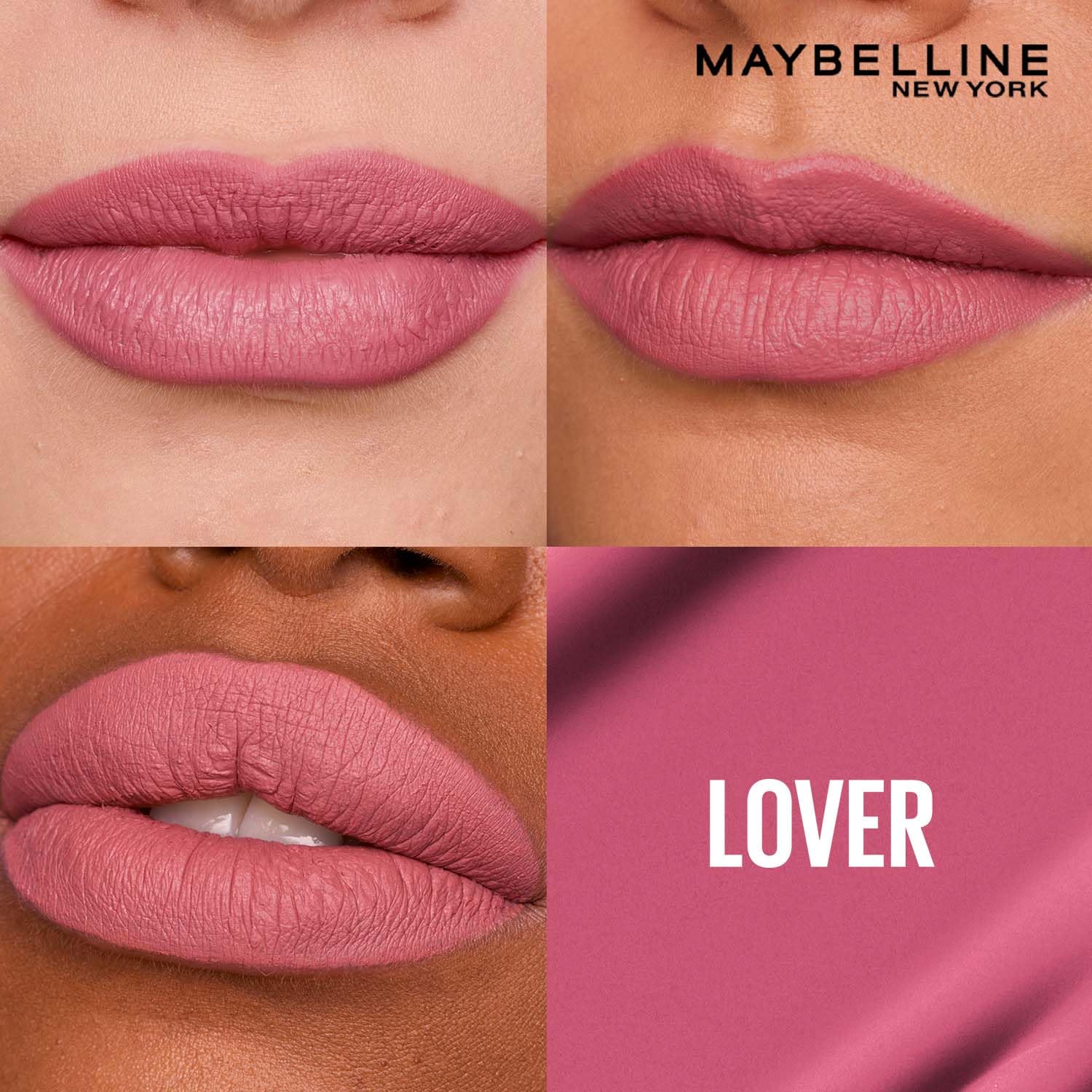 Maybelline New York SuperStay Matte Ink Liquid Lipstick - 15 Lover, Highly pigmented, Transfer Proof & Fade Proof. Maybelline New York SuperStay Matte Ink Liquid Lipstick Lasts Up To 16 Hour | 5ml
