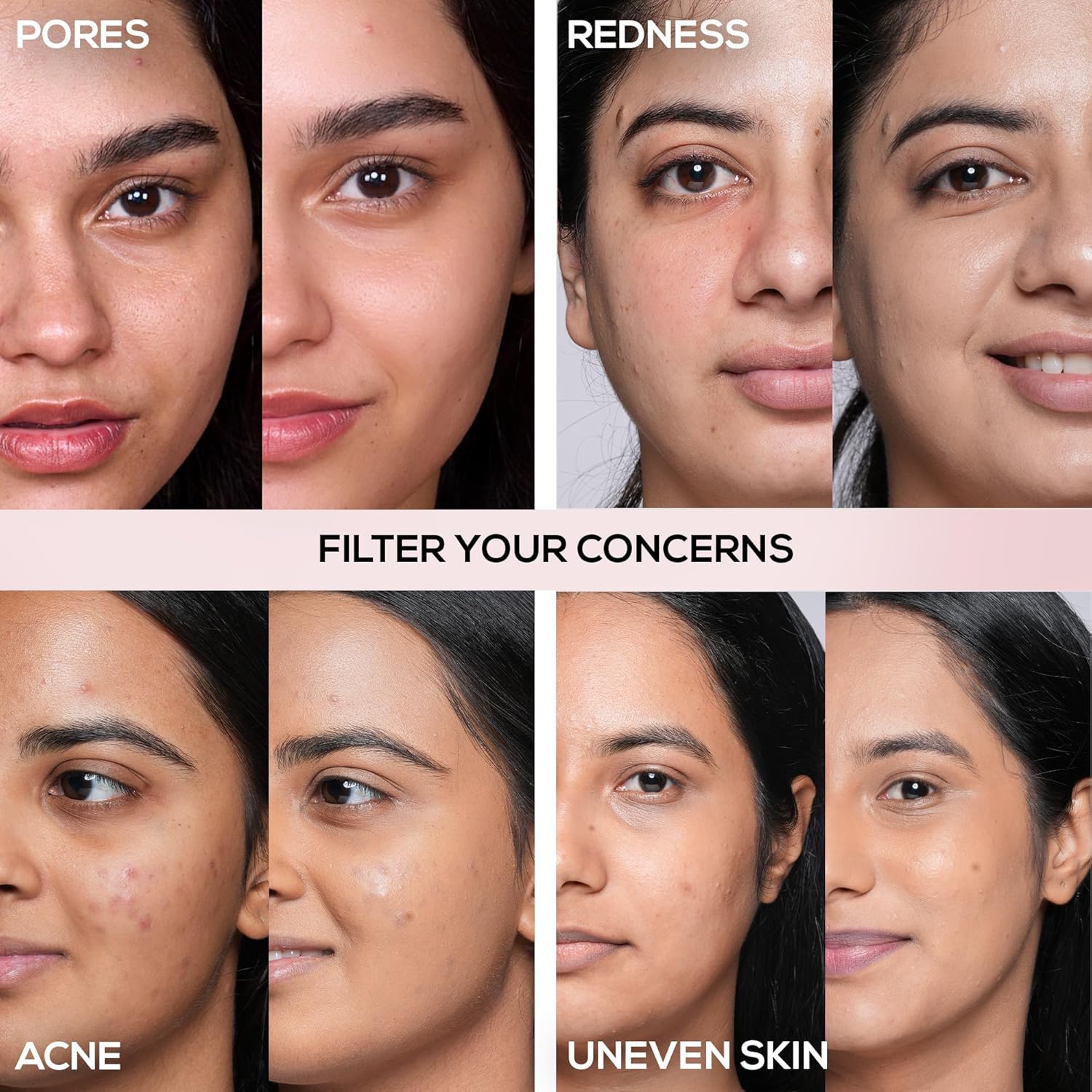 RENEE Bollywood Filter Blurring Liquid Foundation - Hazel Hush | Full Coverage, Matte Finish | Blurs Pores & Blemishes | Hydrates & Evens Skin Tone | With Niacinamide & Hyaluronic Acid | 30ml