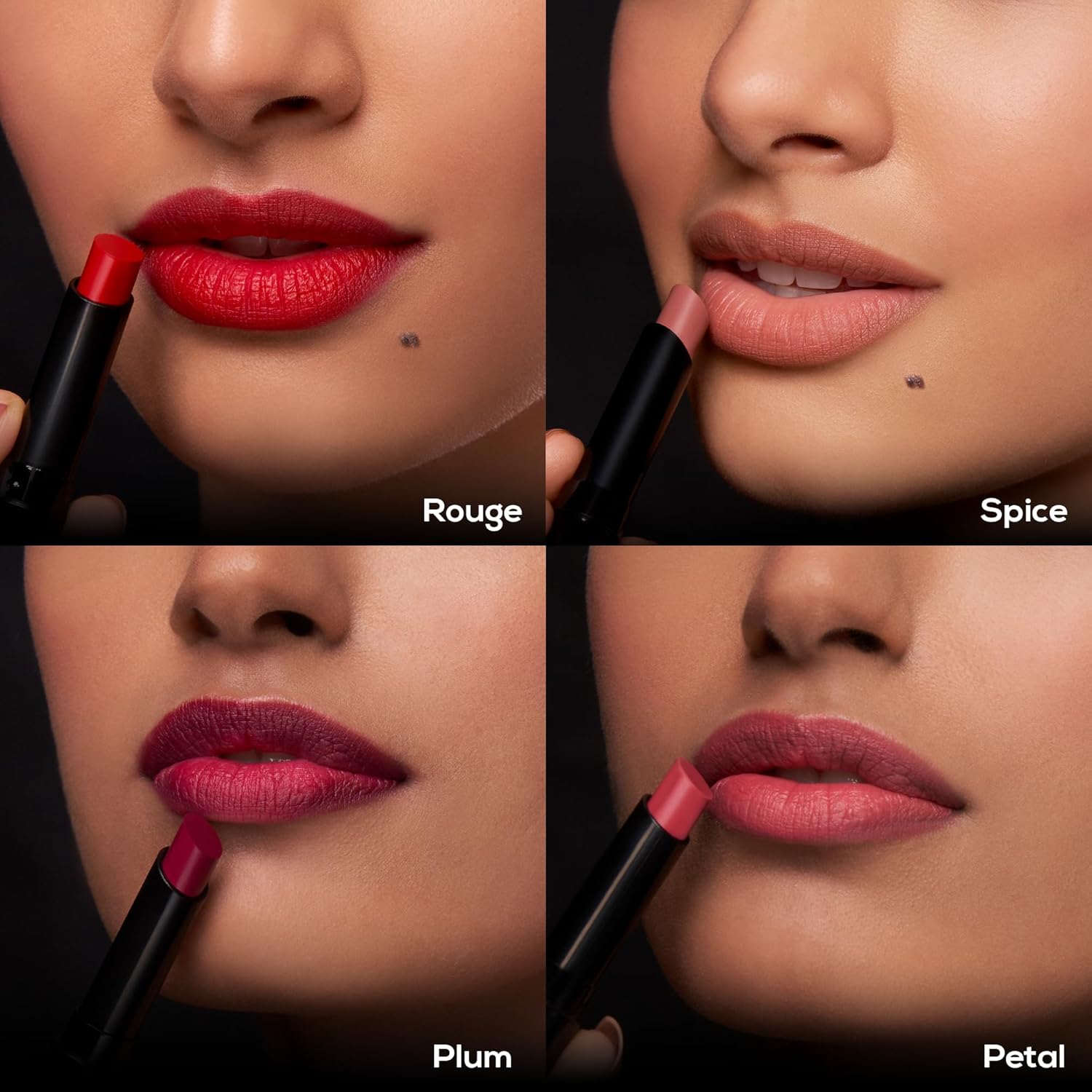 RENEE Very Matte - Pack of 4 Matte Lipsticks, Intense Color Pay Off, Full Coverage Long Lasting Weightless Velvety