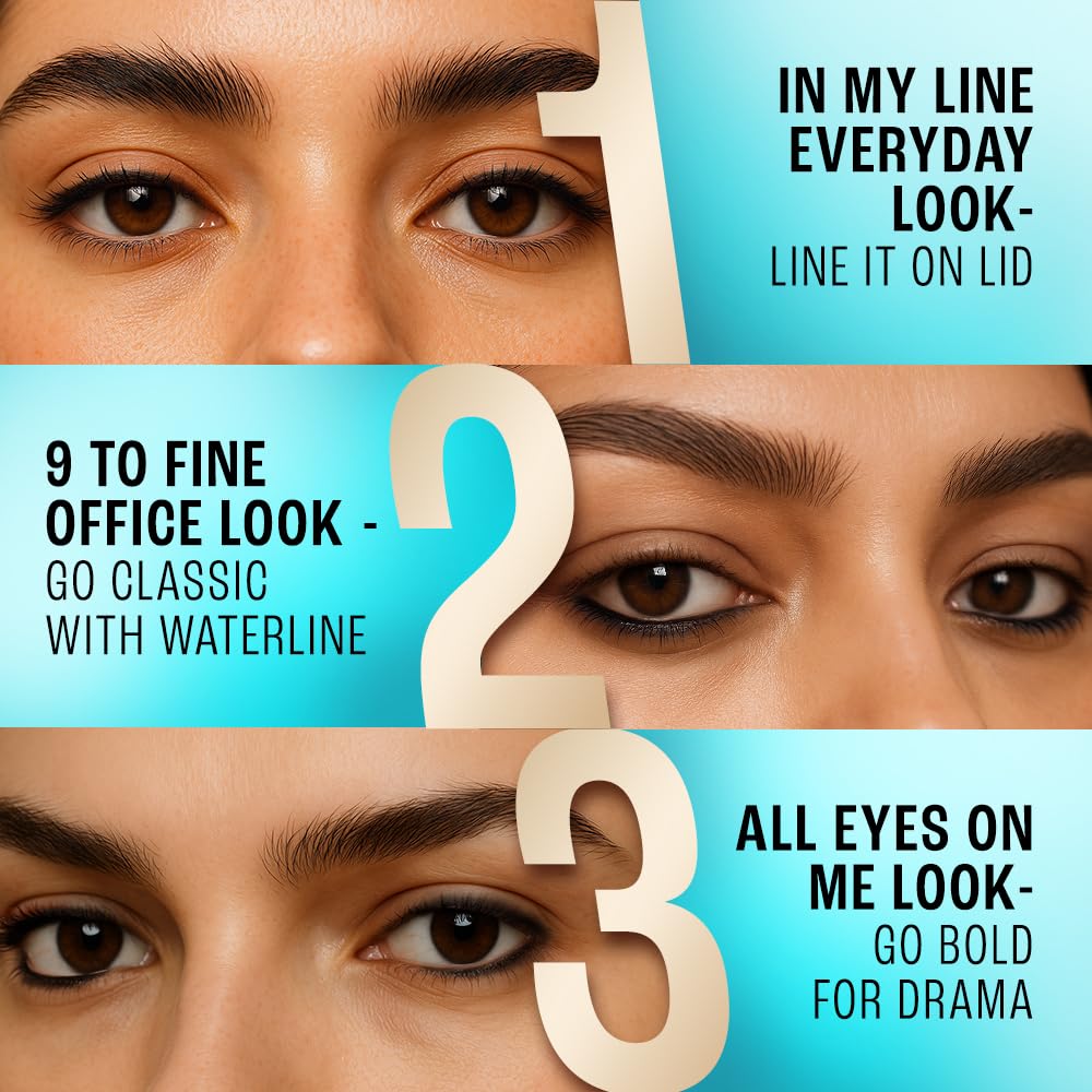 LAKMÉ Eyeconic Black Kajal 0.35 g (Pack of 2)