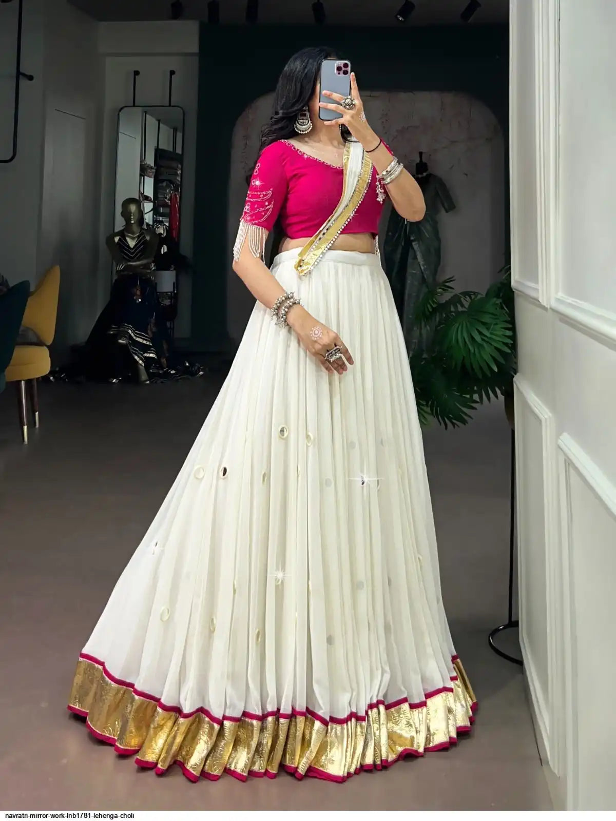 NAVRATRI MIRROR WORK LNB1781 LEHENGA CHOLI