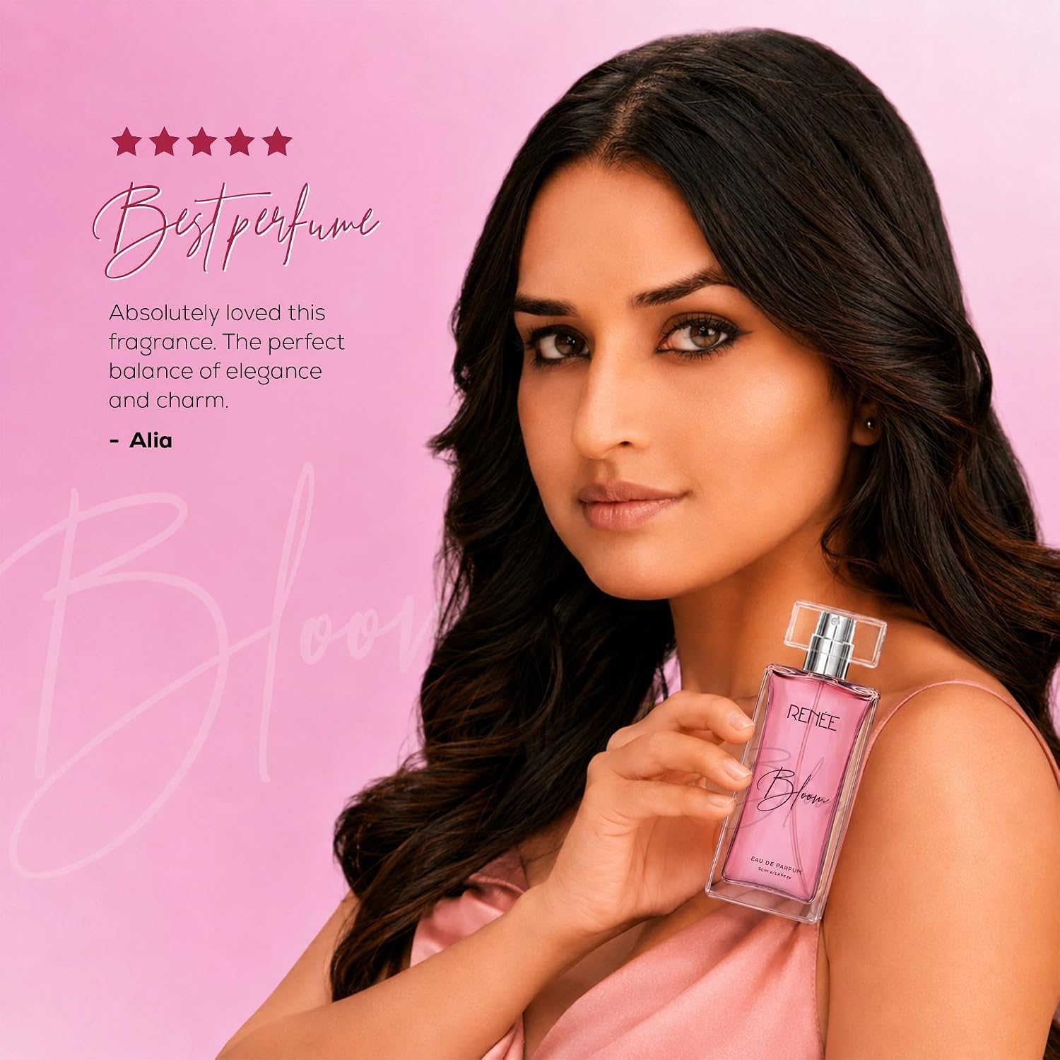 RENEE Bloom Eau De Parfum 50Ml | Premium Long Lasting Luxury Perfume Liquid | Notes Of Almond, Unisex Adult, Scent For All Occasions