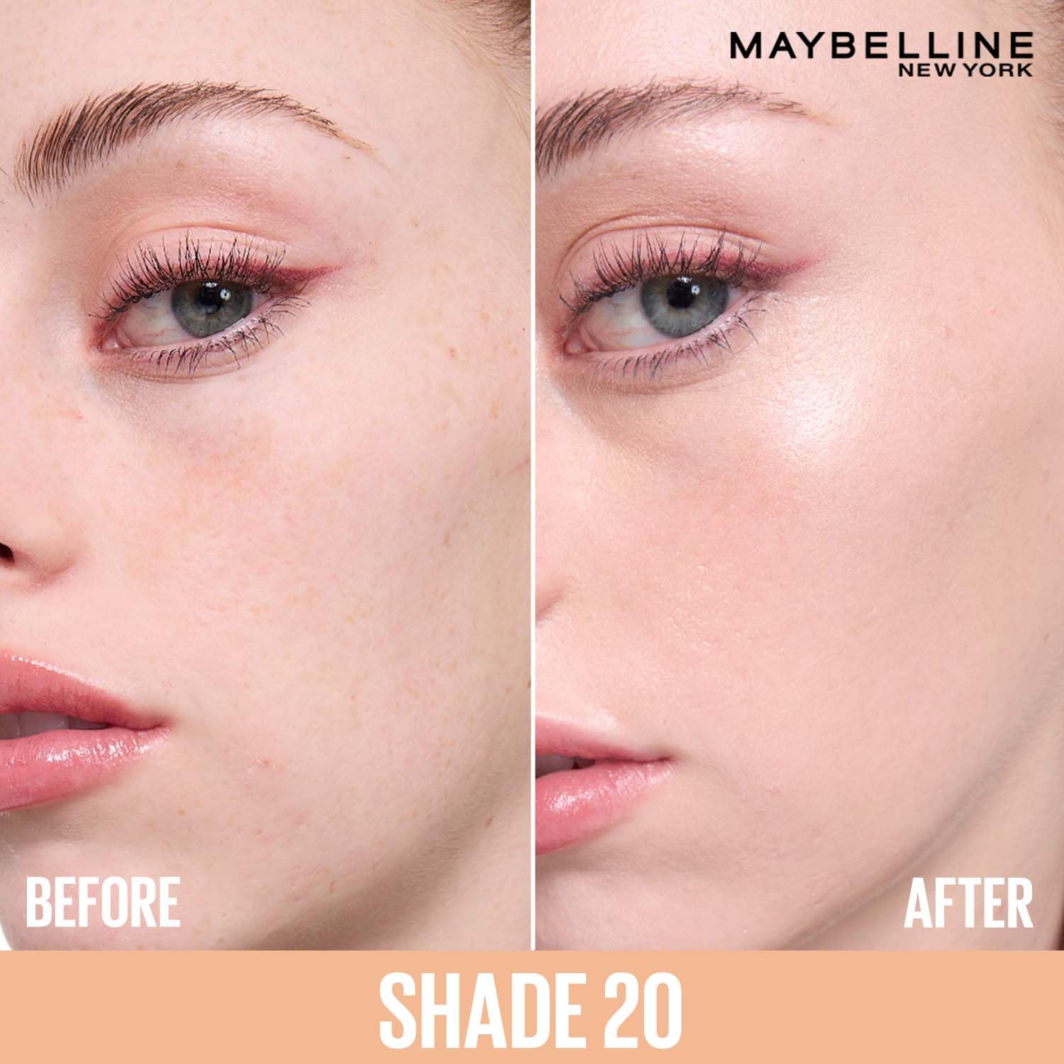 Maybelline New York Fit Me Glow BB Cream, SPF 50 + 24H Hydration With Niacinamide & Hyaluronic Acid, Dewy Finish for Normal to Dry Skin- Shade 20, 25ml