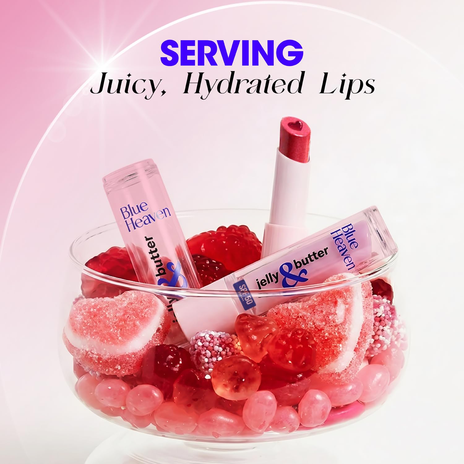 Blue Heaven Jelly & Butter SPF 50 Lip Balm  Dusty Rose, 3g