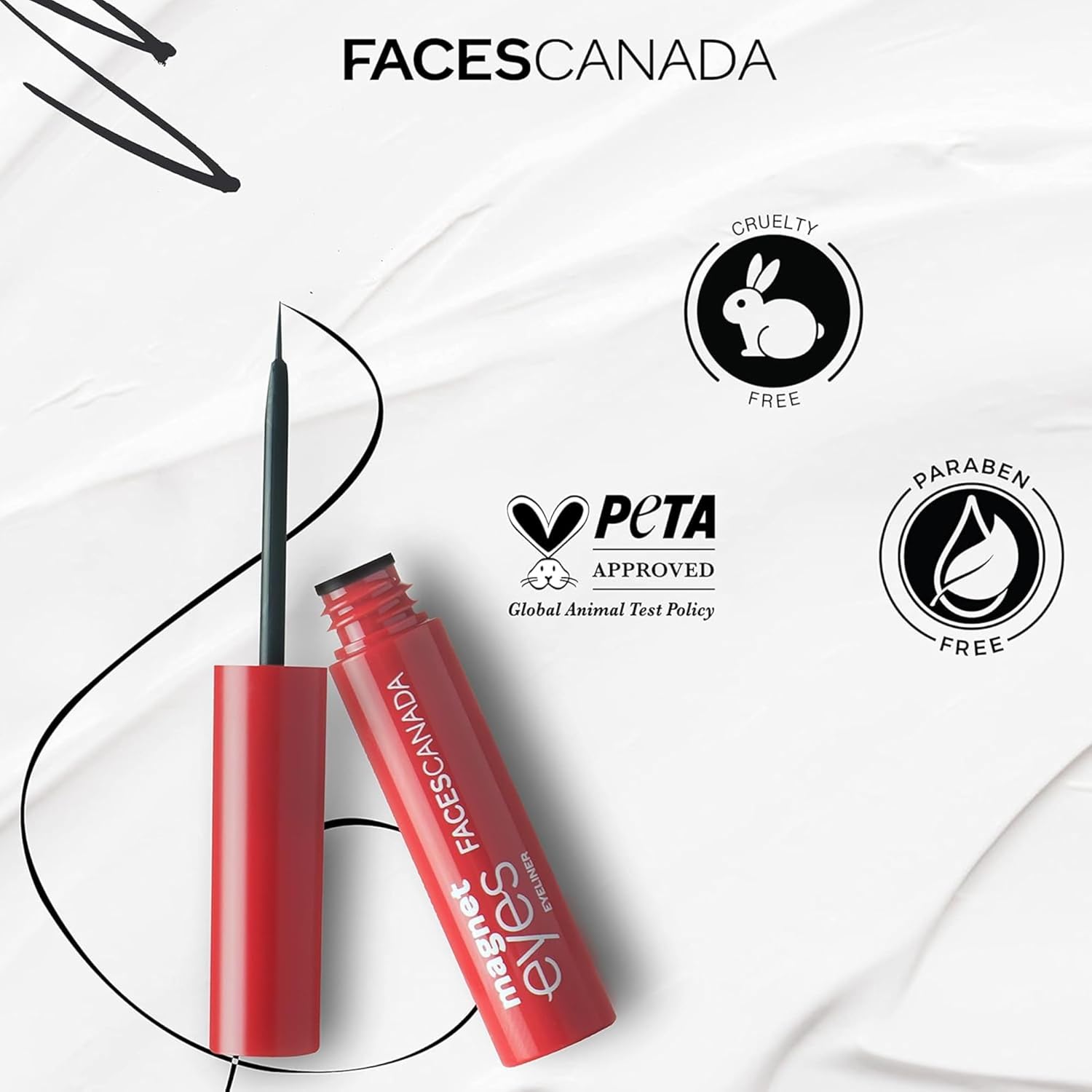 FACES CANADA Magneteyes Eyeliner - Black, 3.5ml