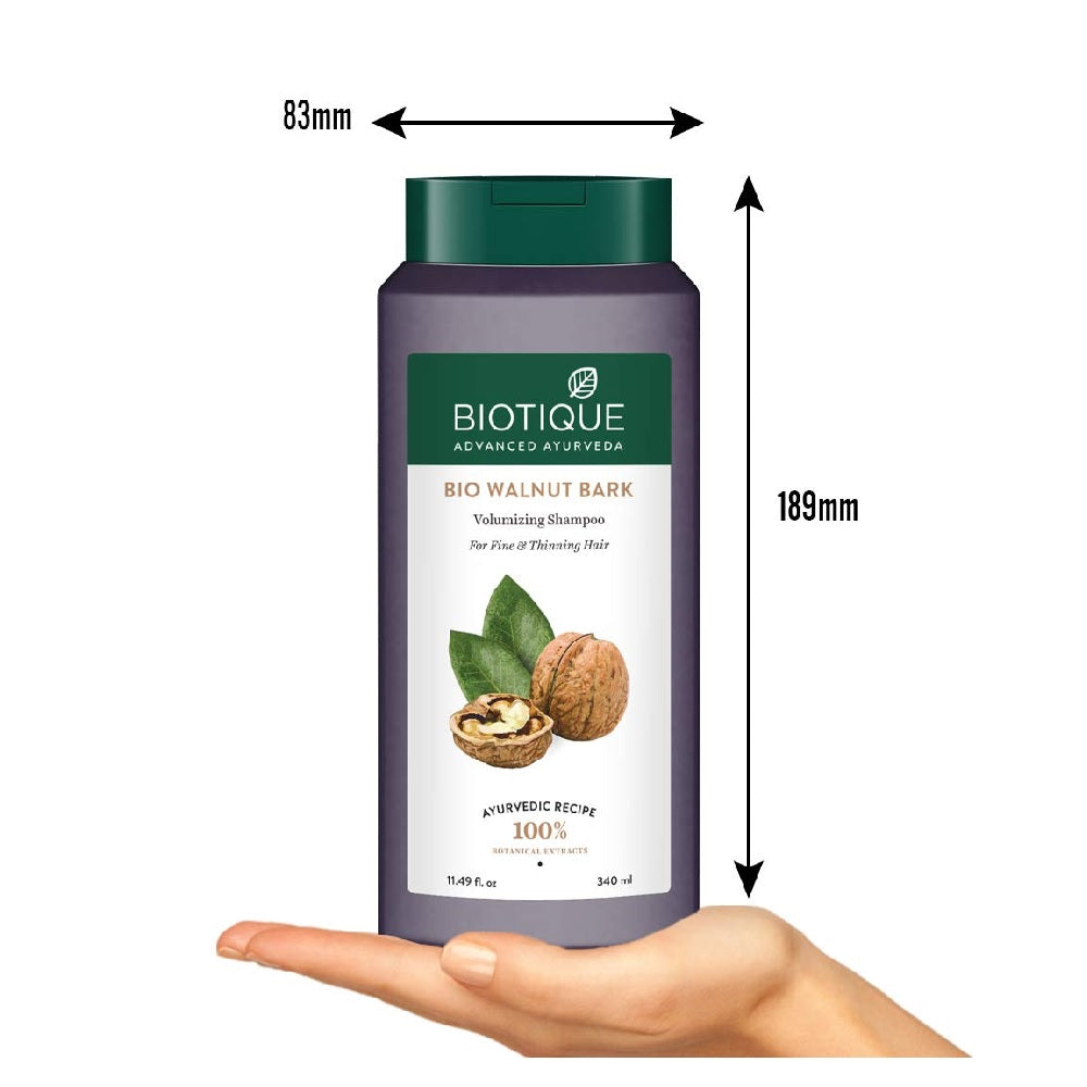 Biotique Bio Walnut Volume and Bounce Shampoo and Conditioner | For Fine and Thinning Hair| 340ml