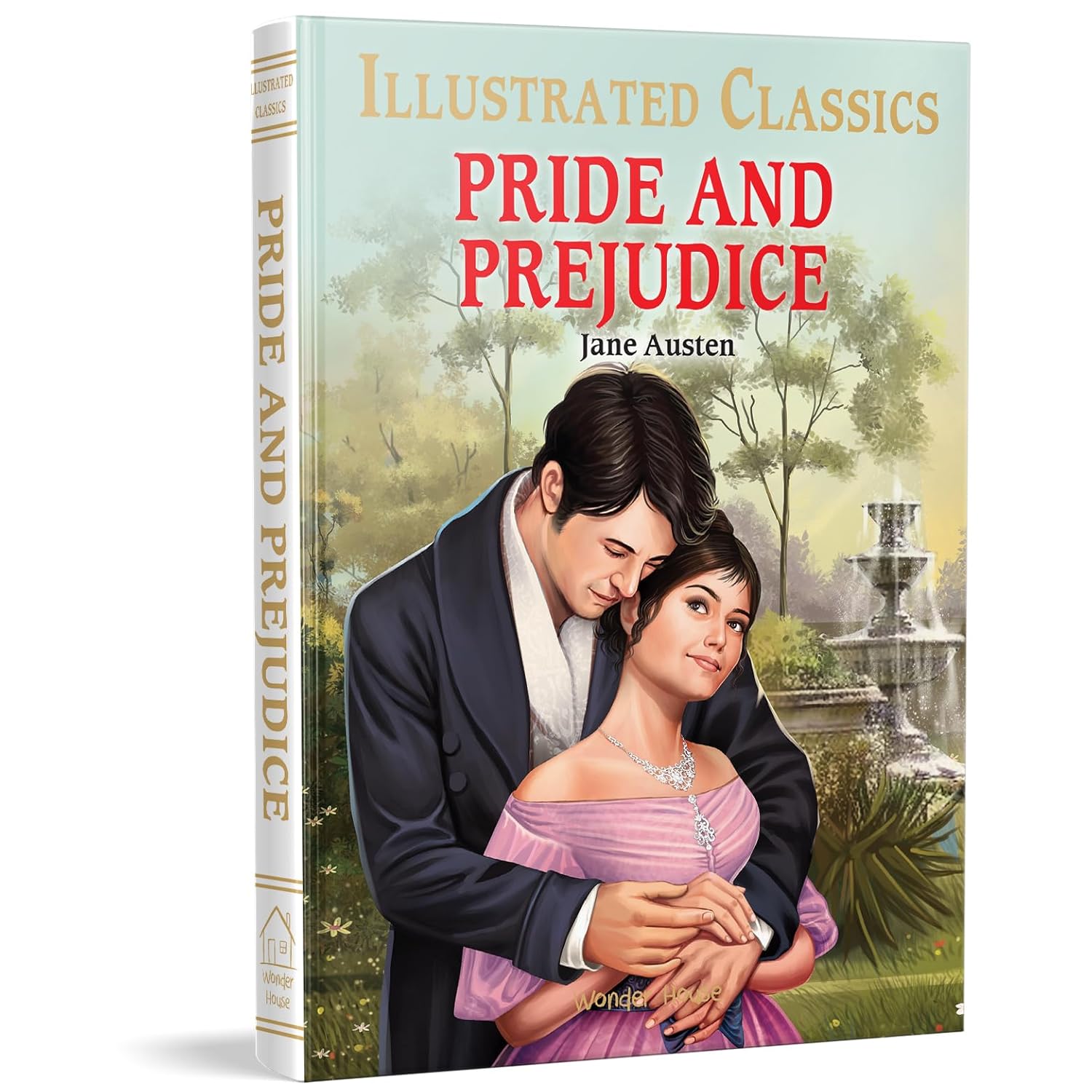 Pride and Prejudice : Illustrated Abridged Children Classics English Novel with Review Questions Hardcover Book