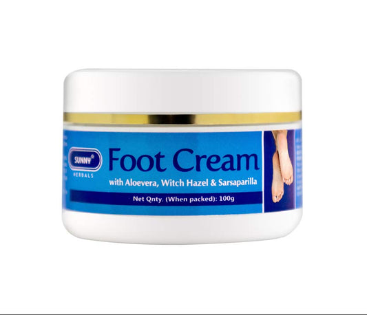Bakson Sunny Foot Cream With Aloevera, Witch Hazel & Sarsaparilla (100g)
