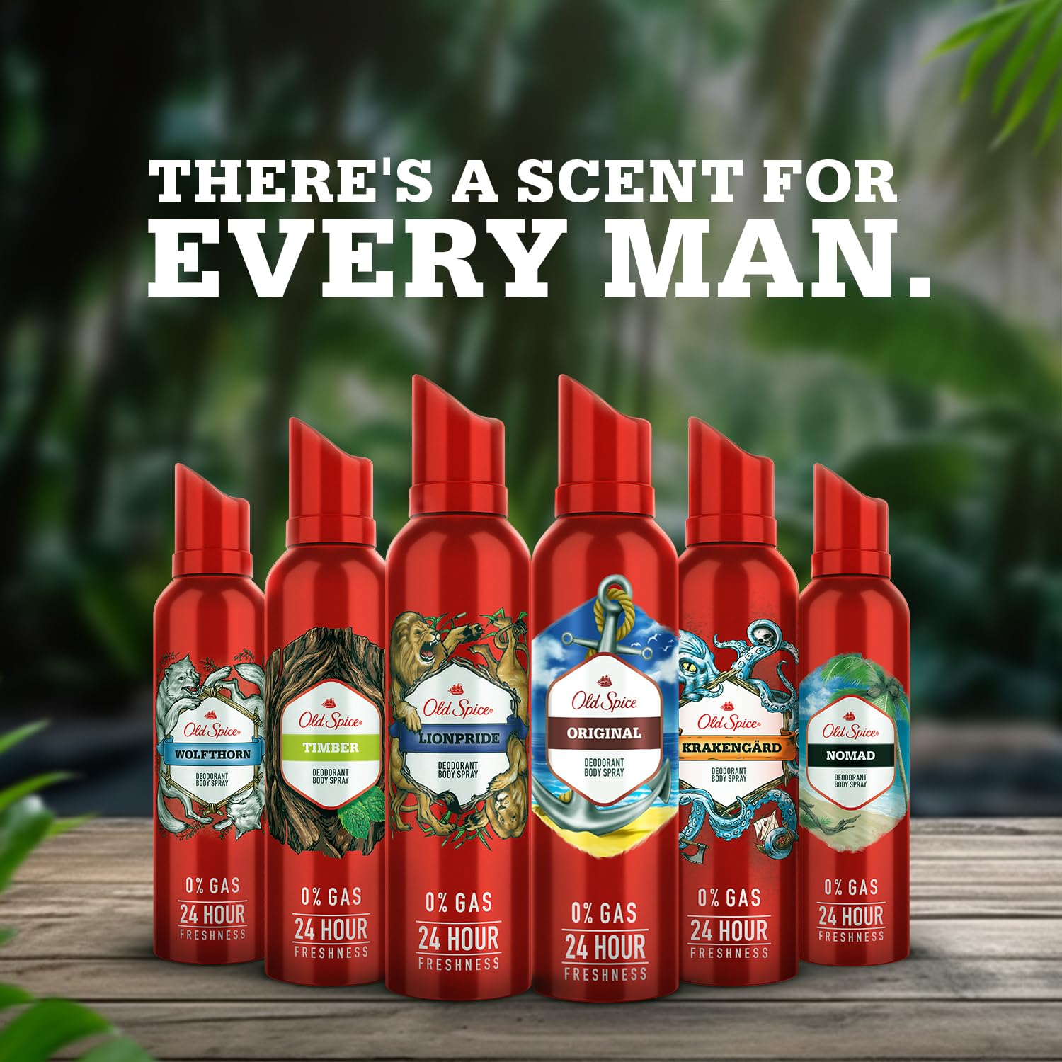 Old Spice Original No Gas 24 hour Long Lasting Freshness Deodorant Perfume Body Spray For Men, 140ml