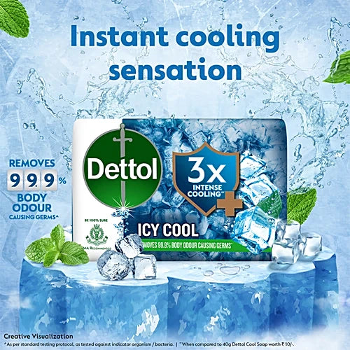 Dettol Icy Cool Soap, 150 g