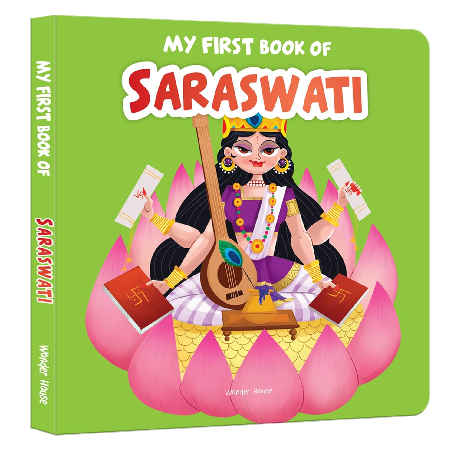 My First Book of Saraswati – Illustrated Board Book for Kids