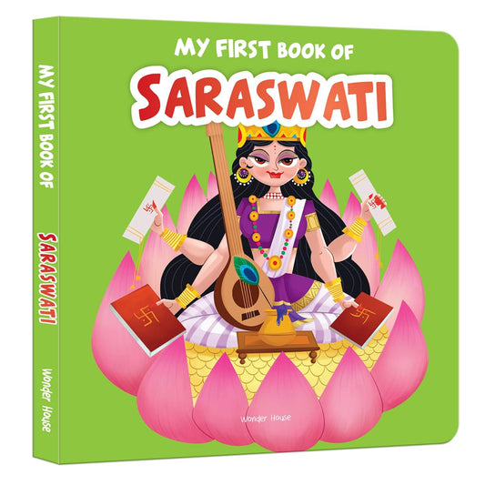 My First Book of Saraswati – Illustrated Board Book for Kids