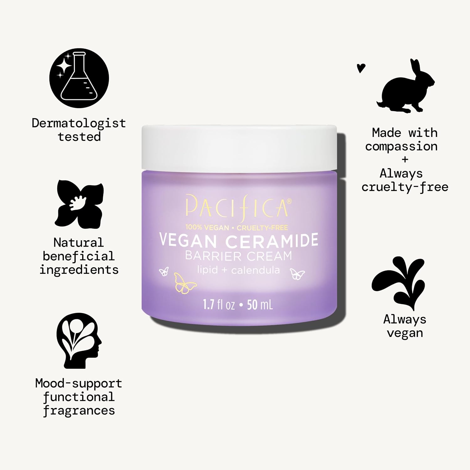 Pacifica Beauty Ceramide Barrier Repair Daily Facial Moisturizing Cream