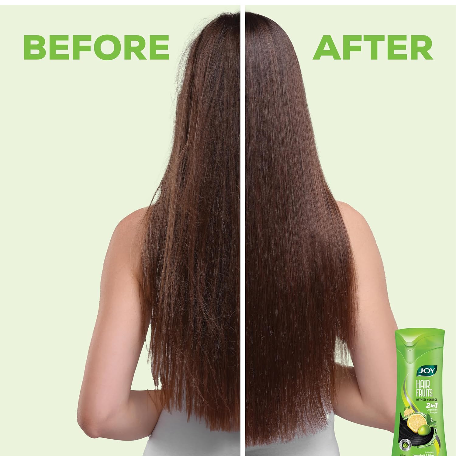 Joy Lemon & Olives Hair Dryness Control Conditioning Shampoo (340ml x 2)