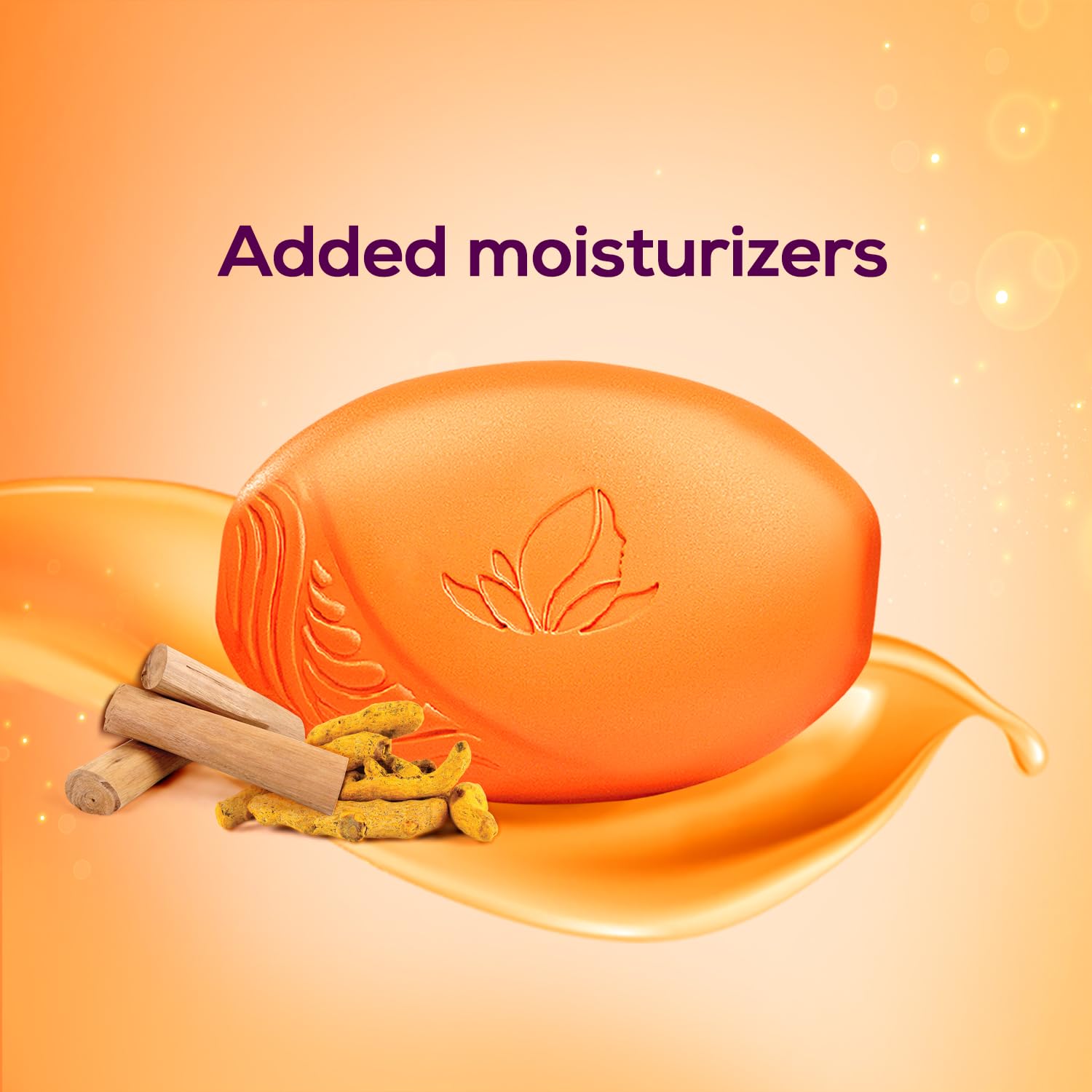 Santoor Sandalwood and Turmeric Bath Soap for Younger Looking and Glowing Skin, Combo Offer, 125 g (Pack of 16)