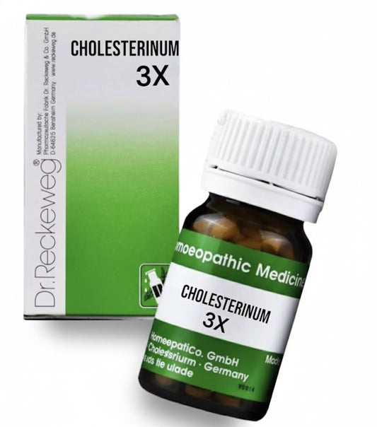 Dr Reckeweg Cholesterinum 3X Trituration 20gm for high cholesterol relieves pain vomiting nausea