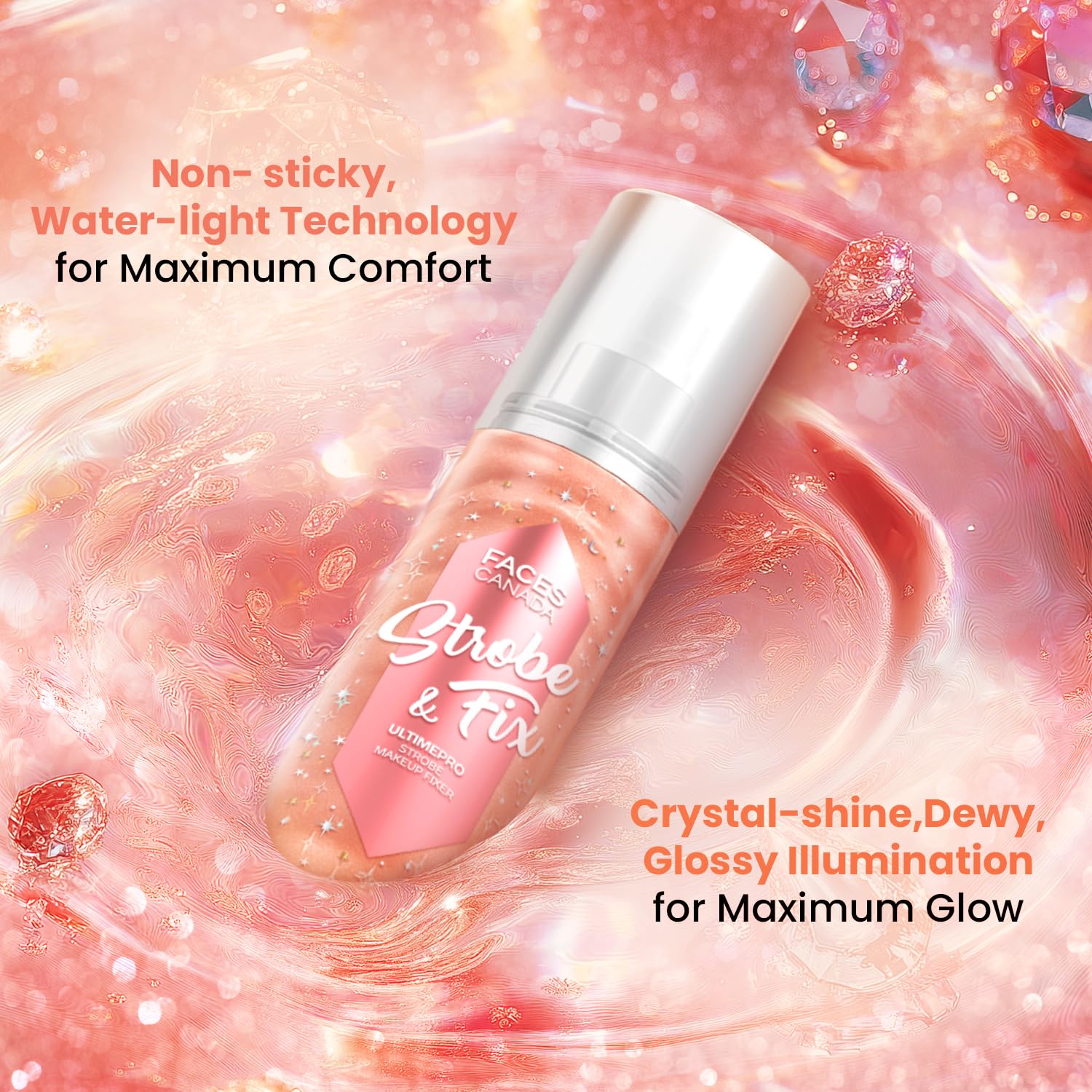 FACES CANADA Ultime Pro Strobe Makeup Fixer Mini - Rose Gold, 50 ml