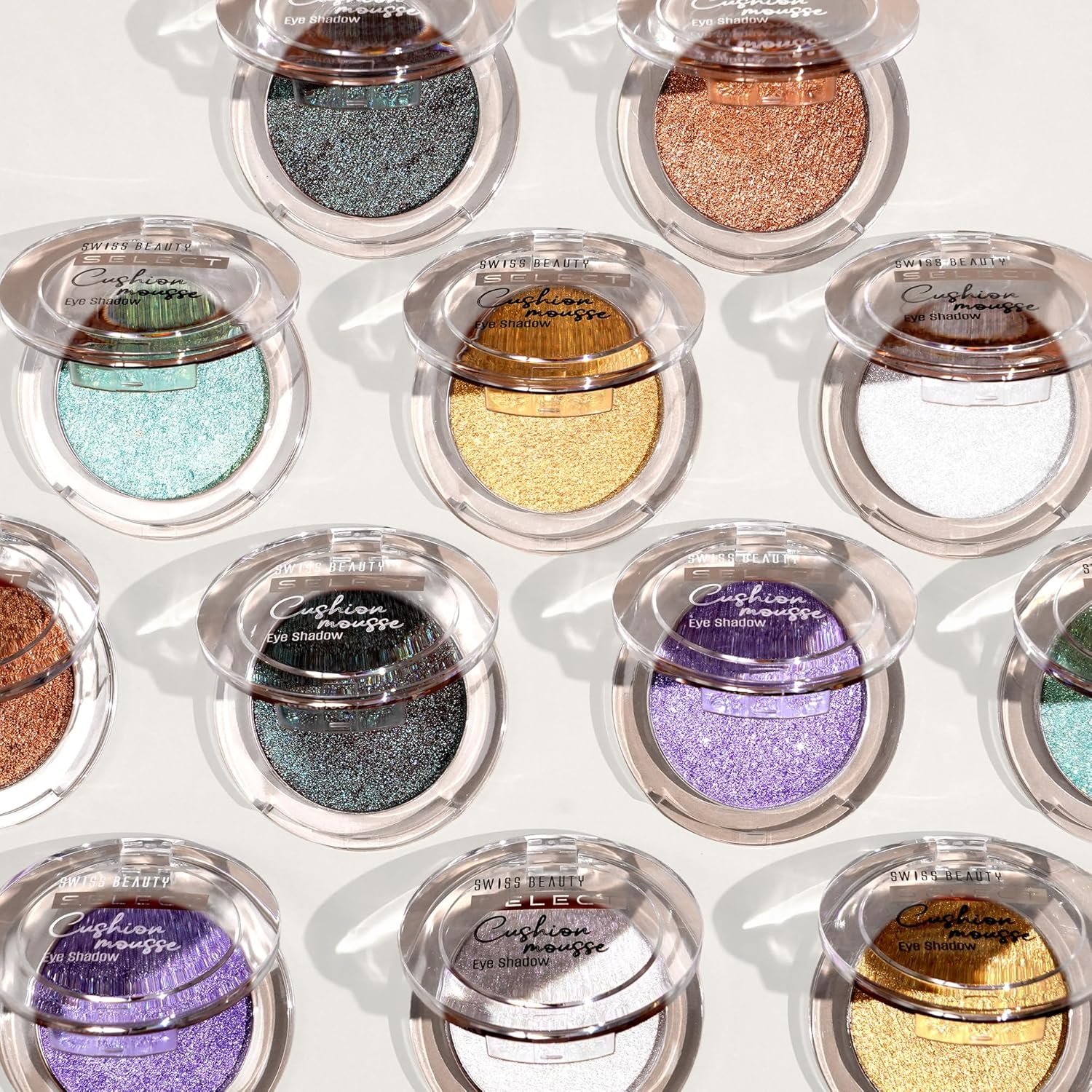 Swiss Beauty Select Cushion Mousse Eyeshadow | Highly Pigmented & Blendable Formula | Long-Lasting Eye Makeup with Vitamin E | Lightweight & Shimmer Finish | Shade- 2. Solar Flare, 2g