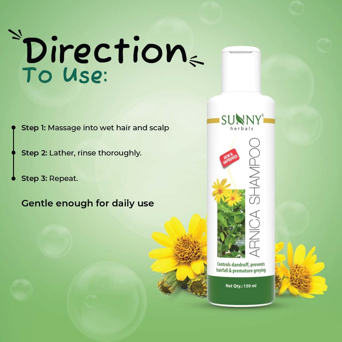 Bakson’s Sunny Arnica Shampoo – 150ml for Hair Fall Dandruff