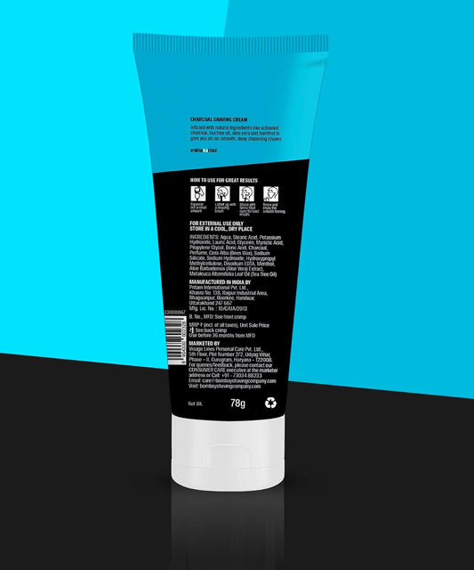 Bombay Shaving Company Charcoal Shaving Cream – 78g, Black