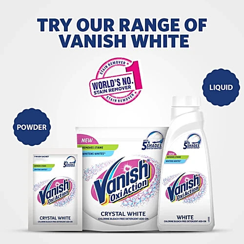 Vanish Oxi Action White Fabric Whitener, 180 ml