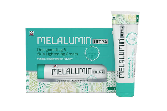 Melalumn Ultra Advanced Depigmenting - Fastest Skin Lightening cream and Radiance-Enhancing Cream with Niacinamide, Glycolic Acid, Kojic Acid, and Arbutin for Hyperpigmentation Treatment and Even Skin Tone, 20g