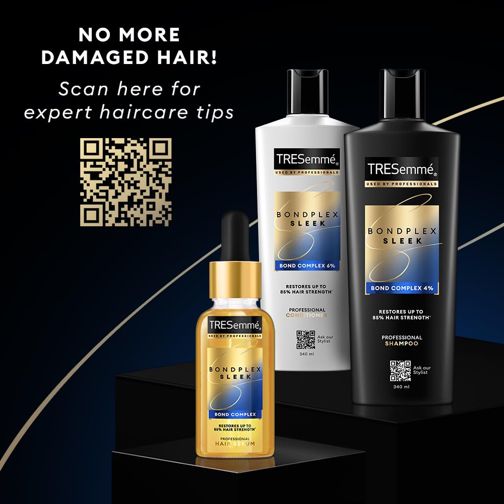 TRESemme Bondplex Sleek Shampoo 1000ml With Salon-Inspired Protein Bonding Complex | Repairs Damaged Hair | Restores Hair Strength